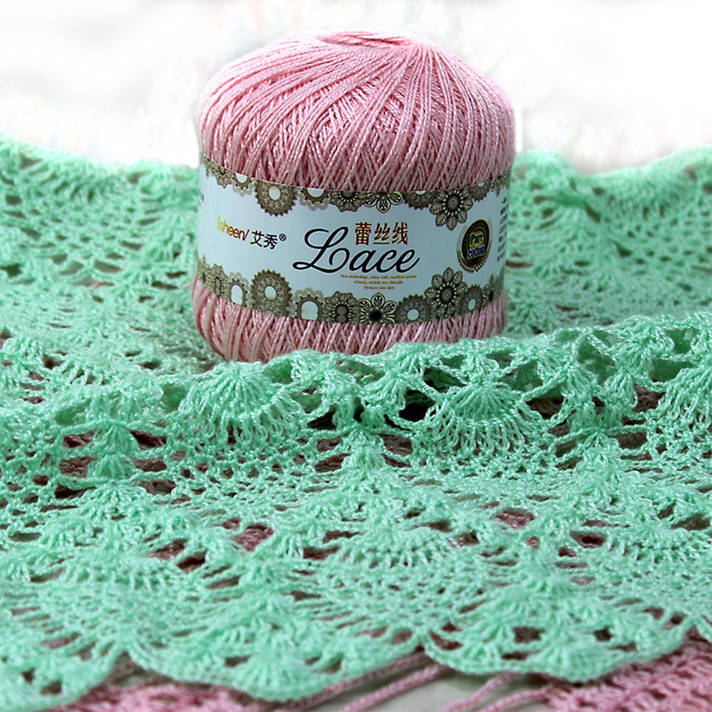 50g/Ball Soft Cotton Lace Yarn - огляд і ціна Cotton Embroidery Thread Skeins