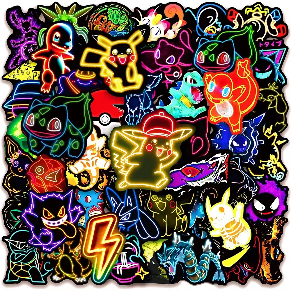 100pcs Neon  Pokémon  Stickers - огляд і ціна Scrapbooking